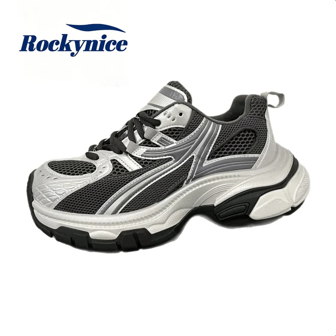 New Women's Chunky Platform Dad Shoes Breathable Mesh Height Increase Non Slip Casual Sports Shoes Autumn Winter Chunky Sneakers