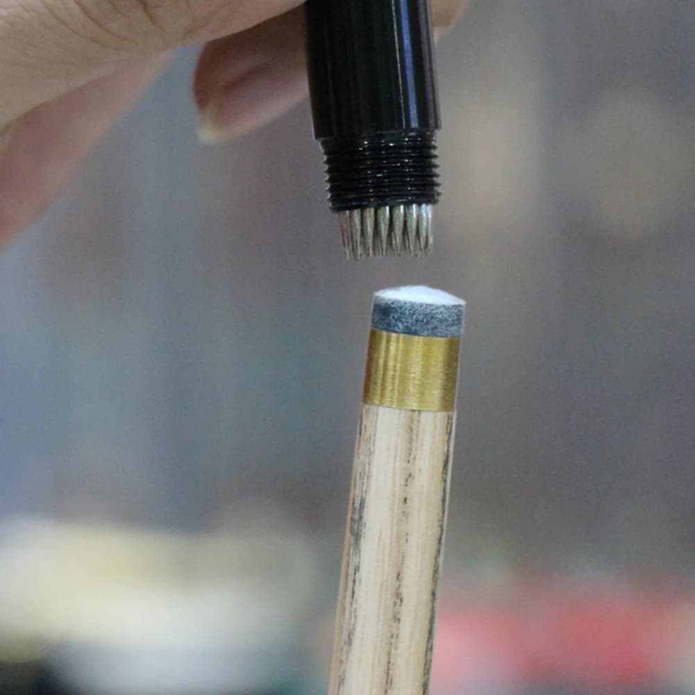 Snooker Pool Cue Tip Shaper Multifunzione Stecca da biliardo Punta Scuffer Cue Tip Burnisher Training Accessori da biliardo in metallo