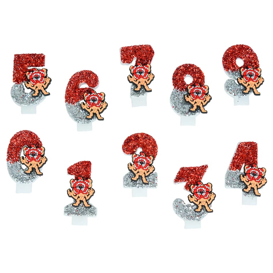 Stranger Things 2026 HOT Theme Candles: Eleven, Robin, Barb, Steve, Dustin - Numbers 0 to 9 for Cake Decoration, Birthday Cake Topper, Children's Gifts