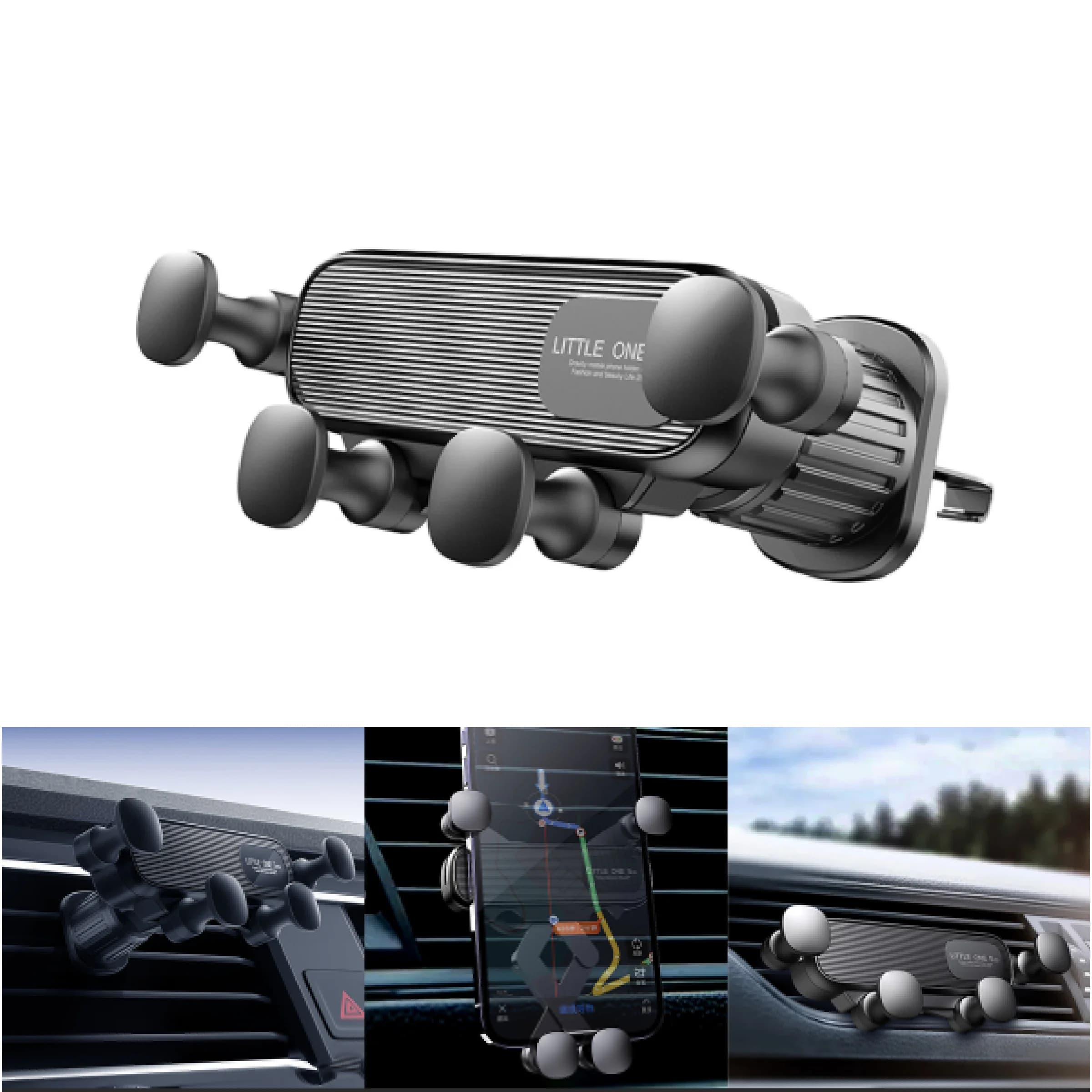 Supporto magnetico per telefono per auto per supporto da 4,7-7 pollici Supporto per presa d'aria per auto per telefono cellulare Supporto per smartphone con clip GPS universale antiurto