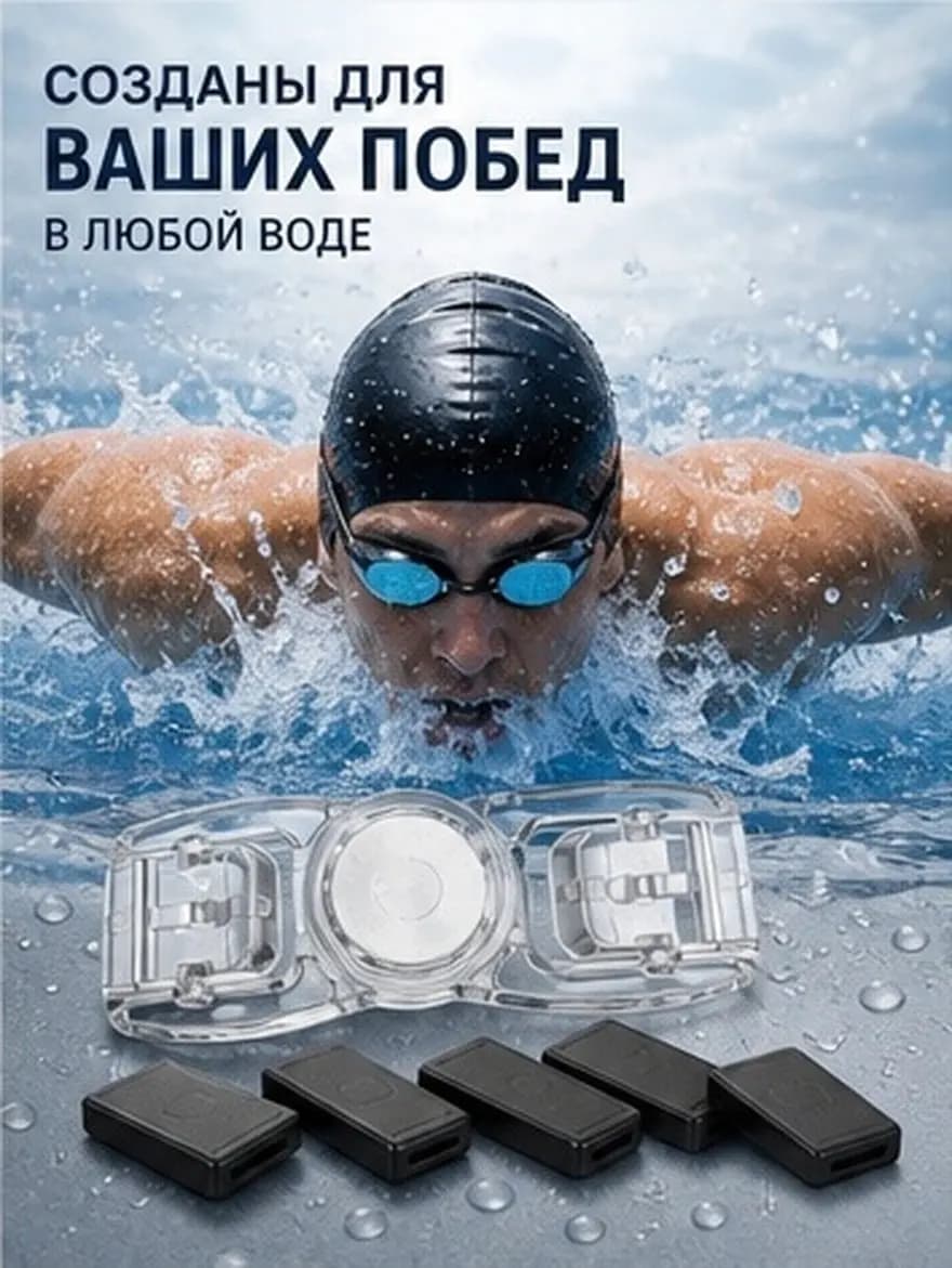 4 Pcs Swimming Goggles Buttons Fastener Strap Buckles Adjuster Connector Black Accessories