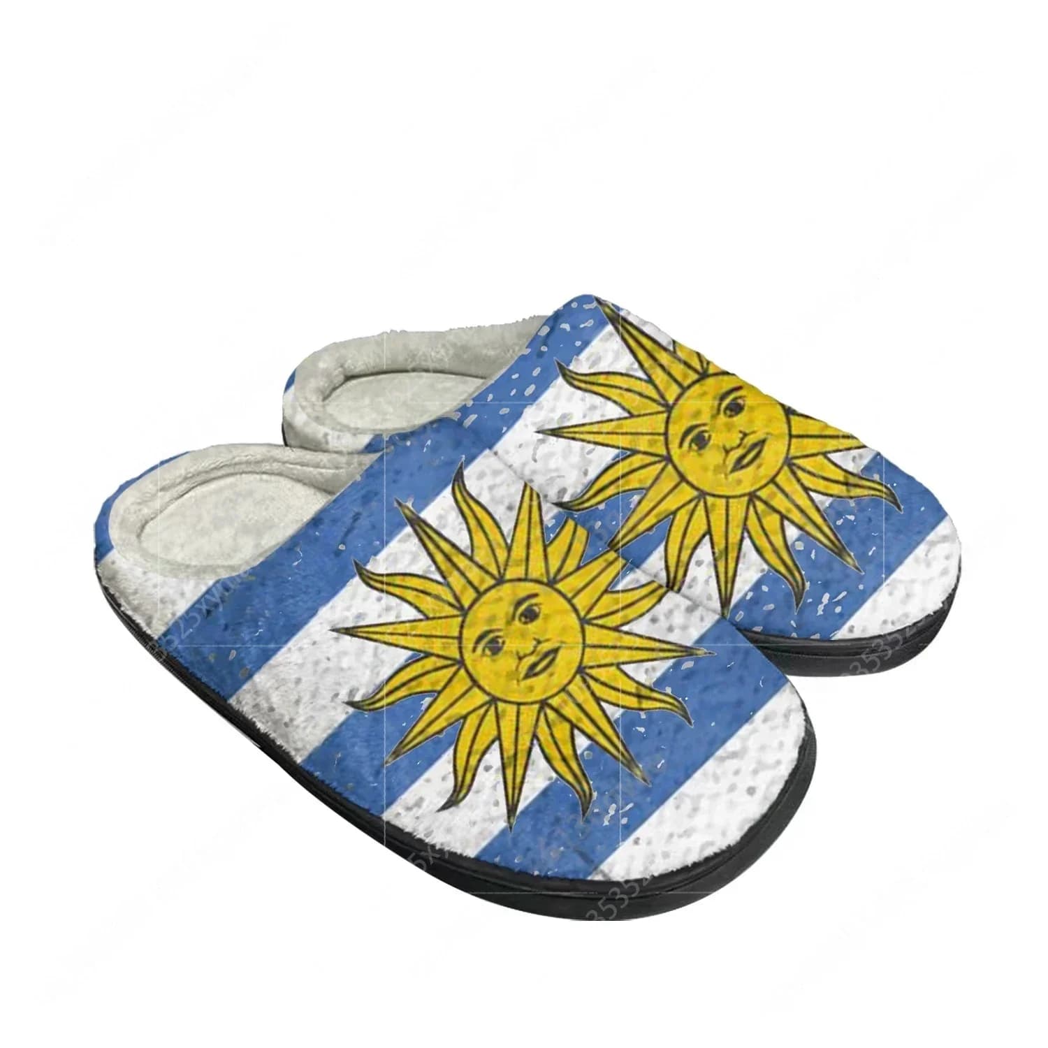 Pantofole Personalizzate in Cotone con Bandiera dell'Uruguay, Sandali per Uomo e Donna, Ciabatte Termiche in Peluche per Camera da Letto