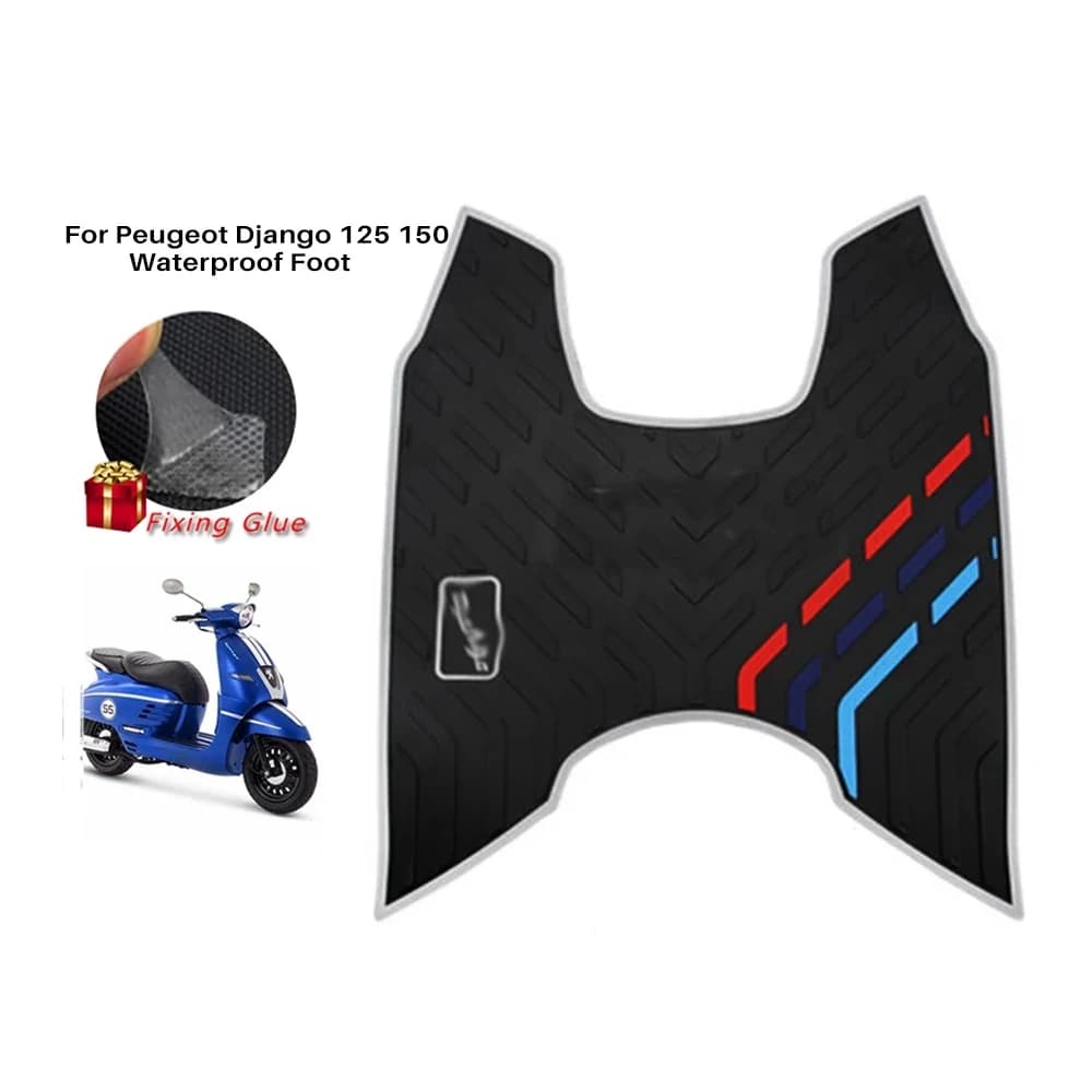 Tappetino per moto per Peugeot Django 125 150 Copri pedale impermeabile