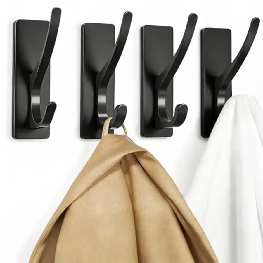Gancio da parete in acciaio inossidabile resistente per asciugamani, zaini, cappelli, robusto appendiabiti in metallo per bagno, camera da letto, porta, opaco