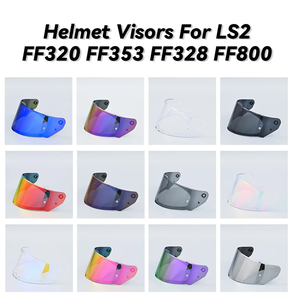 Visiere per LS2 FF320 Stream FF353 Rapid FF328 FF800 Casco moto Originale Sostituisci lente extra Nero Iridio Argento