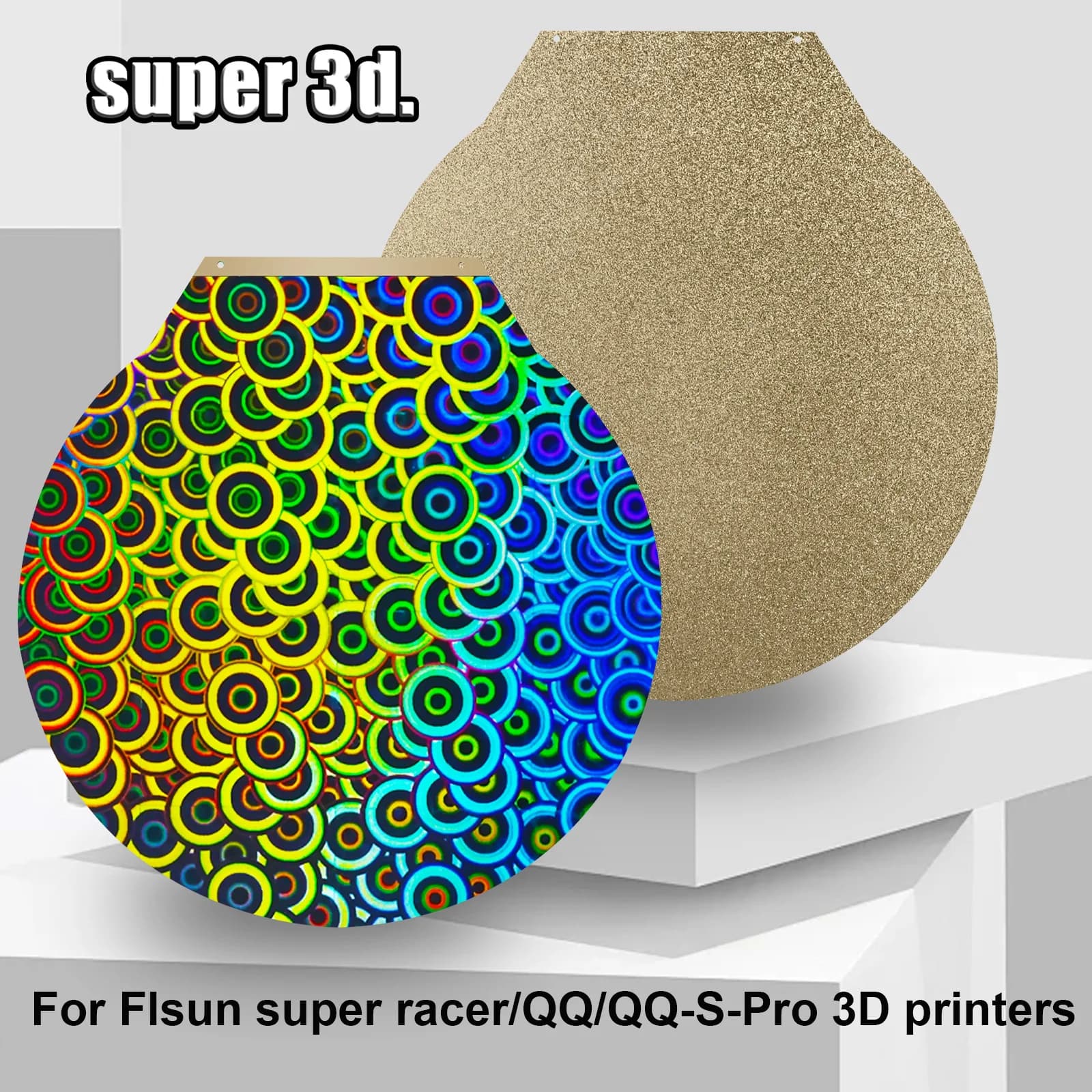 Update Flsun SR Build Plate Texture Pei Spring Steel 270mm Round Smooth PEO Headset Magnetic Base 3D Printer Parts Heated Bed