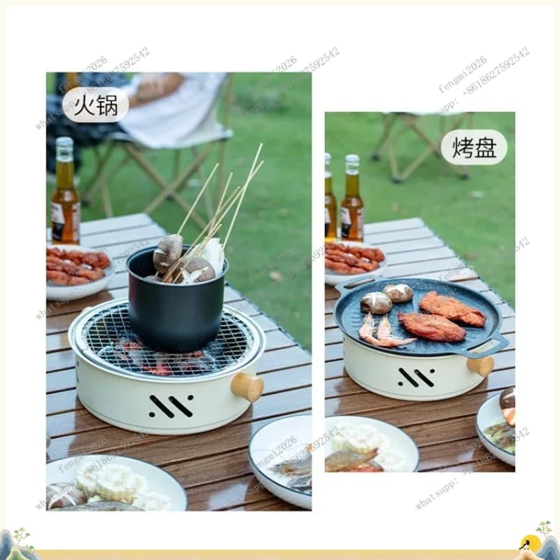 Stufa a Carbone Rinforzata Portatile per Barbecue all'Aperto e Uso Domestico