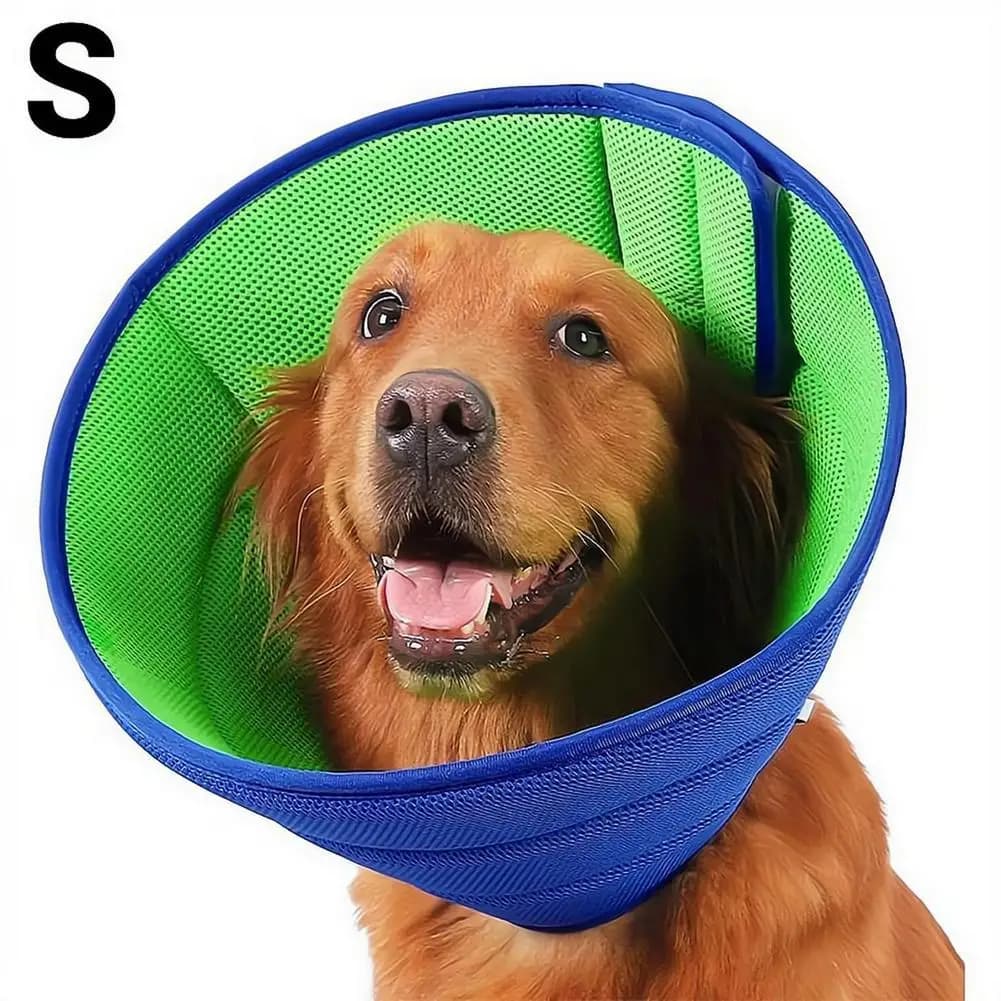 Soft Sandwich Mesh Elizabeth Collar Dog Recovery Cone Ultra Lightweight Breathable Post Surgery Wound Healing Protective Collar