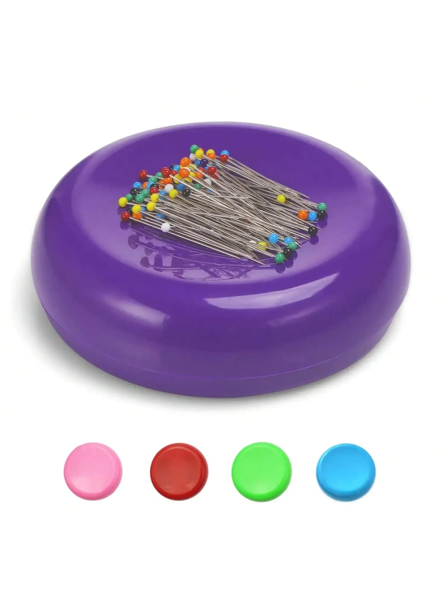 Cuscino magnetico per spille da 1 pezzo, cuscino da cucito magnetico rotondo in plastica