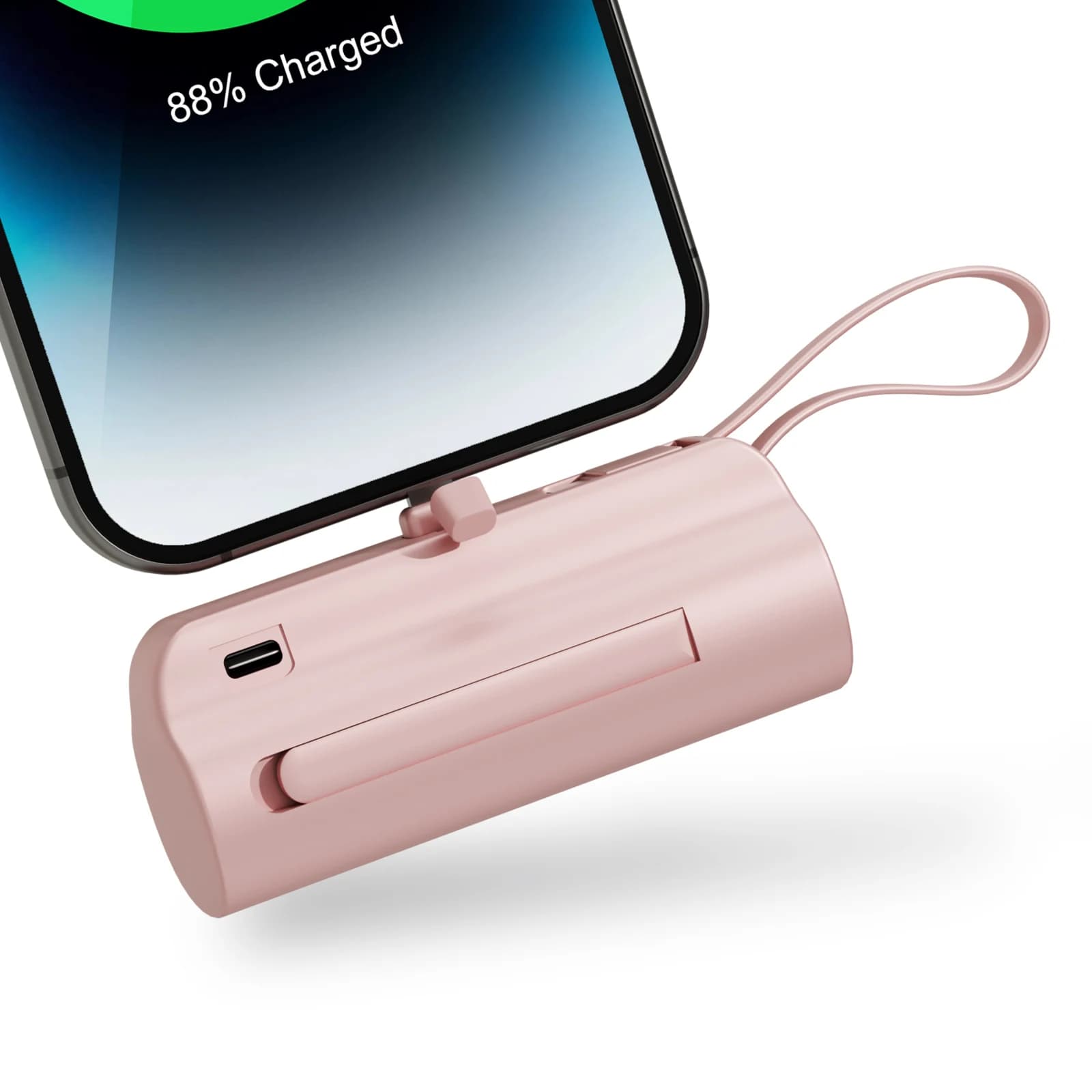 Mini Power Bank portatile 4500mAh Caricatore per telefono di alimentazione Capsula Doppie porte USB-C per IPhone16/ 15/15 plus/15 pro/15 pro Max/Android