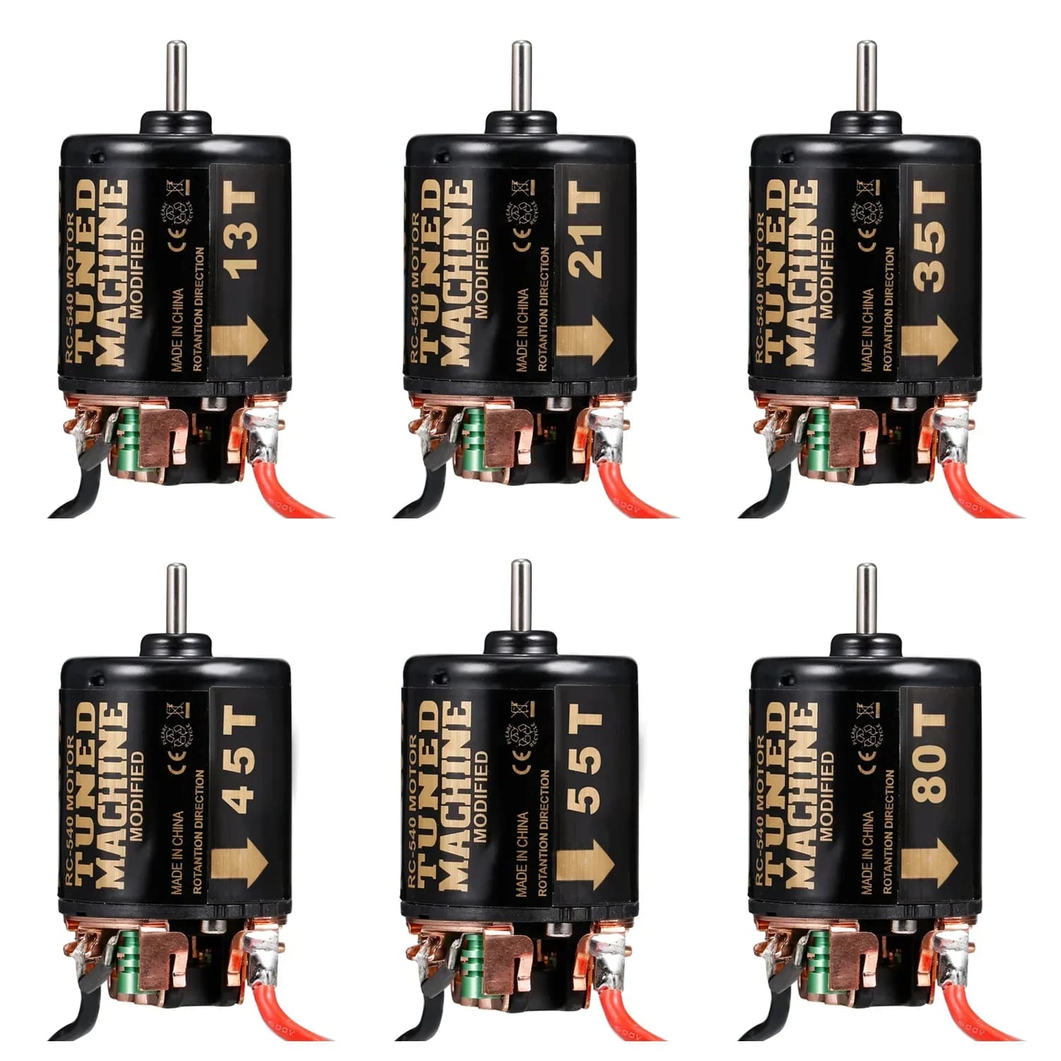 540 Motore Spazzolato Impermeabile 13T 21T 35T 45T 55T 80T per 1/10 RC Auto Crawler Axial SCX10 AXI03007 90046 Traxxas TRX4 Redcat Gen8