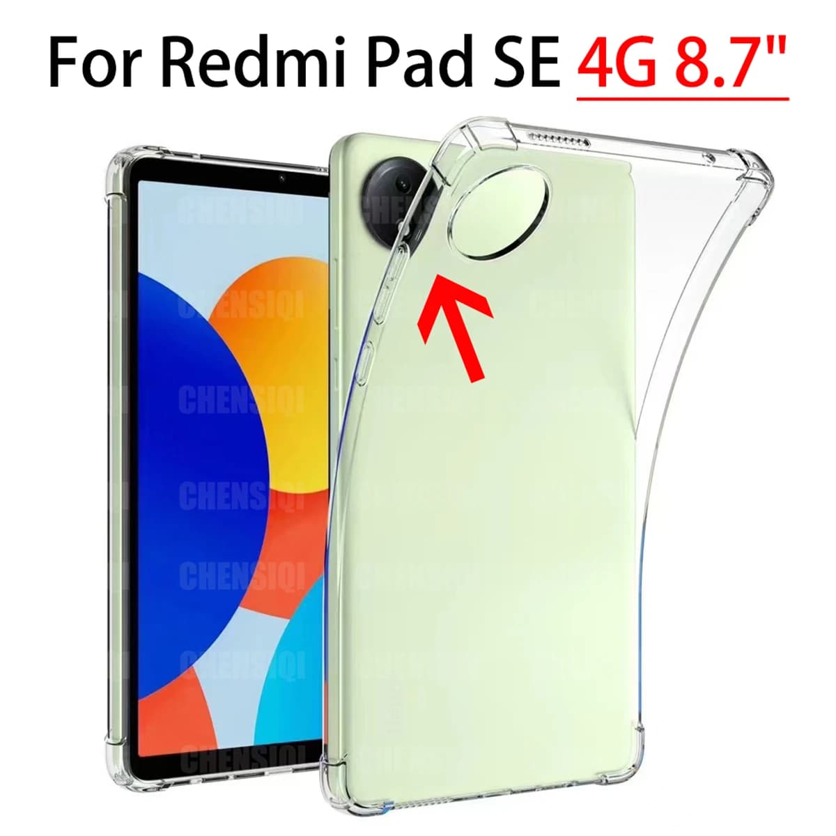Custodia trasparente per Tablet Redmi Pad SE 4G 2024 (8.7 pollici) custodia protettiva in TPU trasparente custodia protettiva ultrasottile per Redmi Pad SE 8.7"
