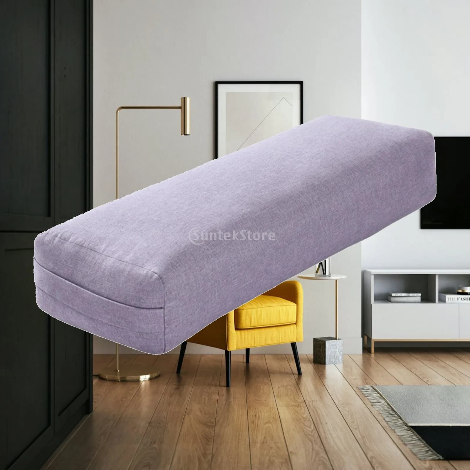 Firm Yoga Bolster Cushion for Restorative Meditation Support Pillow for Back Neck Waist Alignment and Comfort