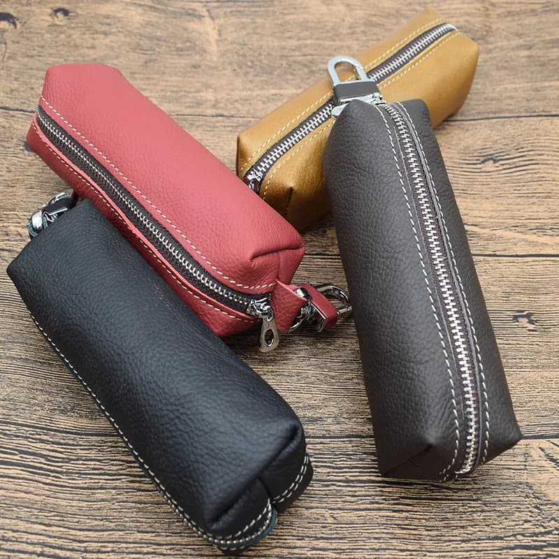 Borsa portachiavi da donna per uomo in vera pelle di mucca Custodia Kay per piccole imprese da donna governanti Borsa all'ingrosso Portachiavi Portachiavi Portafoglio