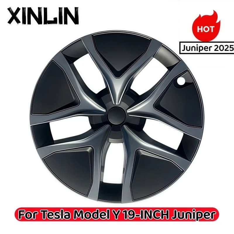 Per Tesla Modello Y Juniper 2025 + 4PCS Coprimozzo Auto Copriruota di Ricambio 19 Pollici Prestazioni Automobile Coprimozzo Accessori di Copertura