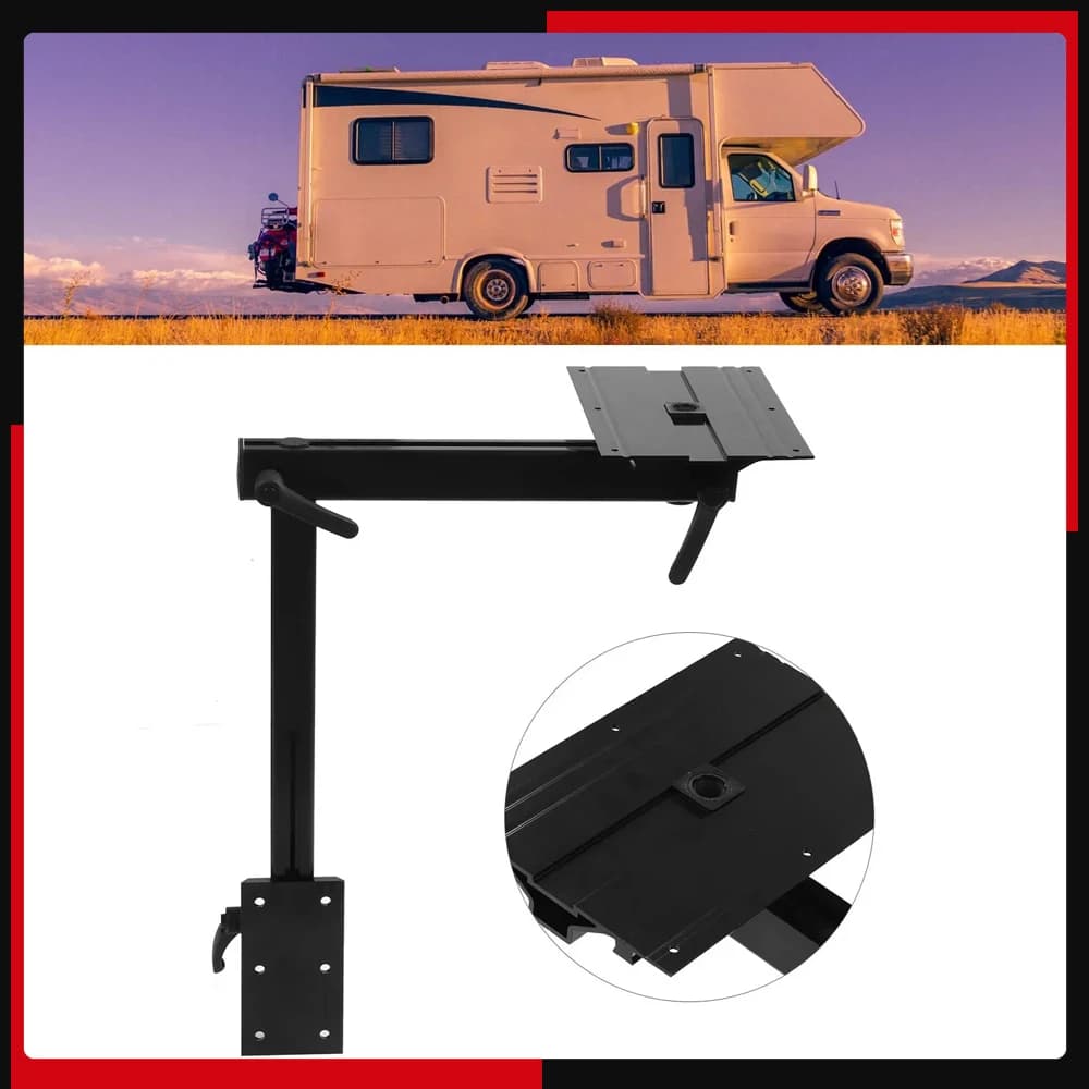 360 ° Rotazione Aspetto liscio con staffa per camper RV Gamba da tavolo Supporto base Staffa per gamba da tavolo antiruggine Forte resistenza