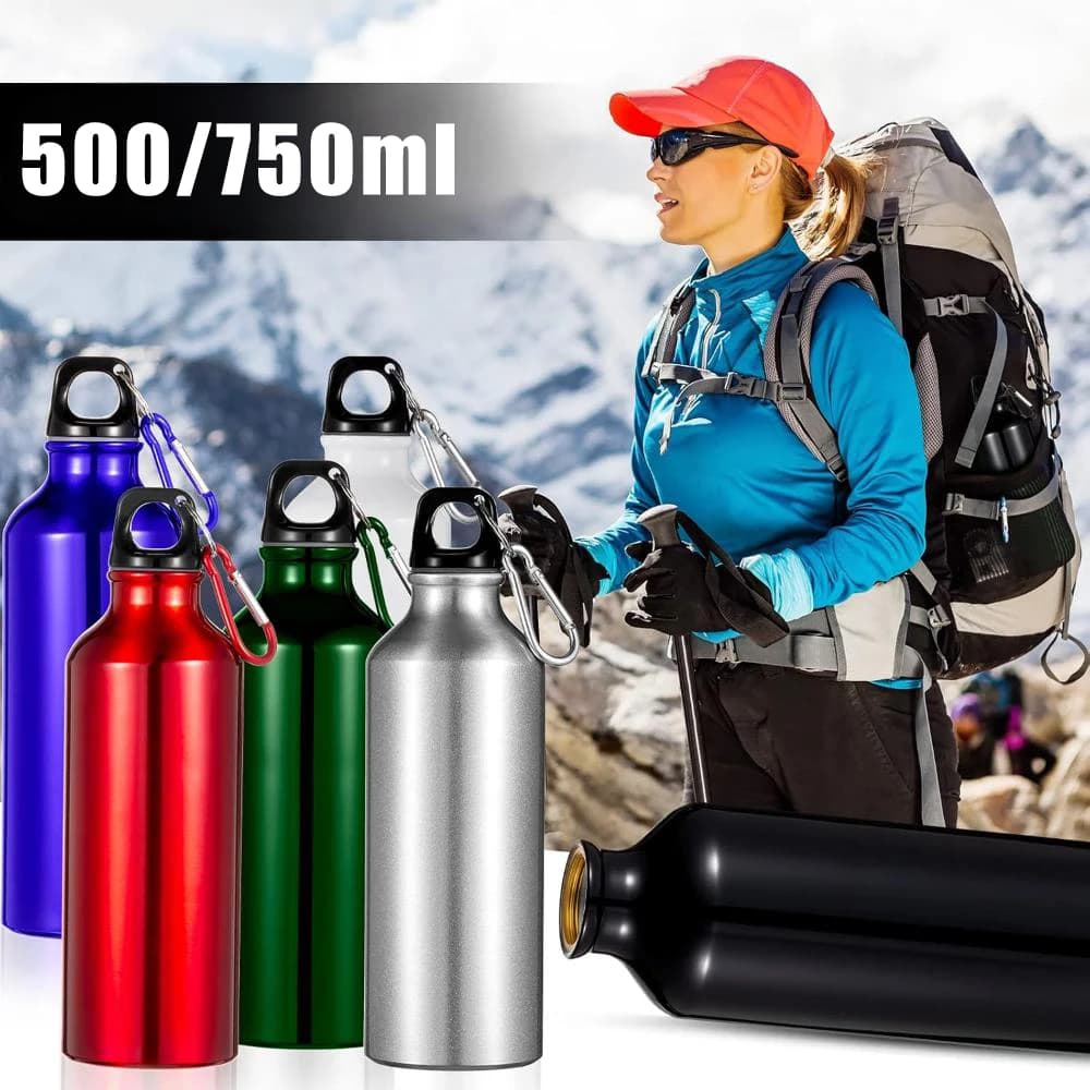 Bottiglia d'acqua in alluminio leggero da 500 ml 750 ml Ombre Fitness Boccetta da palestra per esterni a tenuta stagna Bicchieri da viaggio Regalo