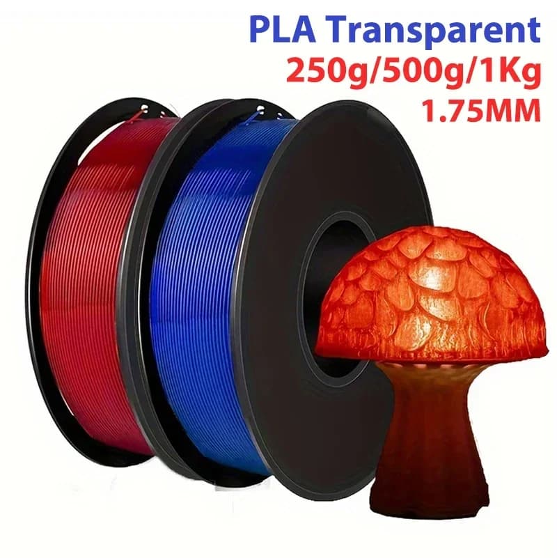 1KG PLA Transparent Red Blue 3D Printer Filament 1.75mm transparent 3D printing Fliament Supplies 250G 500G