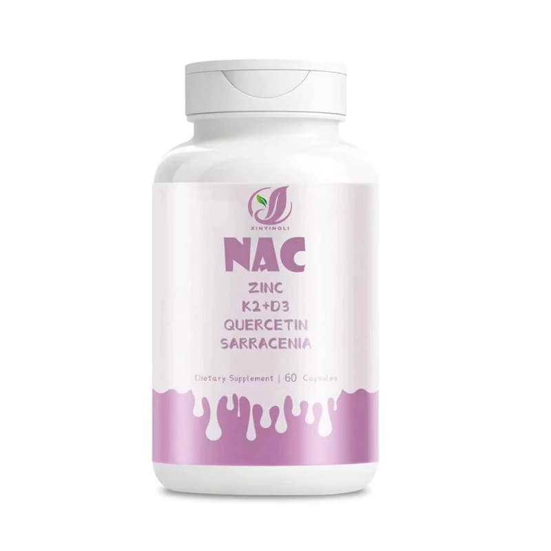 Capsules of Quercetina 500mg, Zinco Capsules, Vitamin D3 Supplements K2 NAC - 60 Capsules