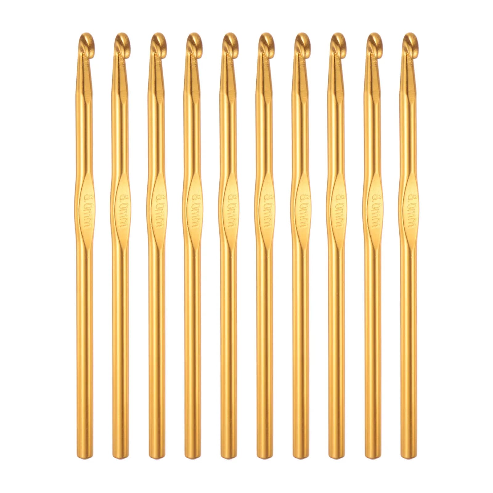 Uxcell 10 pezzi uncinetto in alluminio 2mm-6.5mm ferri da maglia dritto uncinetto a punta singola set per filo artigianale fai da te
