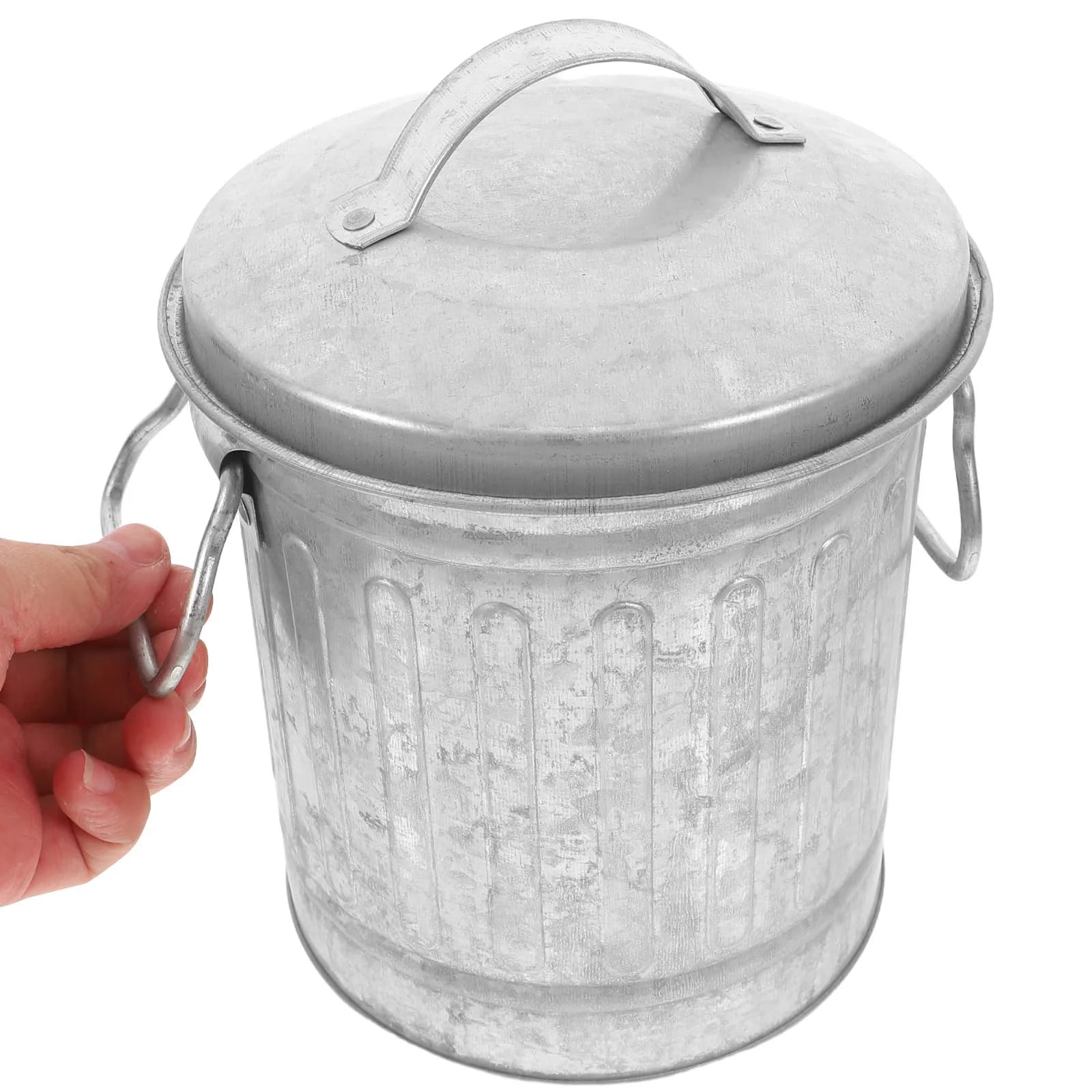 Mini Desktop Trash Bin Bucket Shaped Office Home Wastebasket Small Decorative Storage Container