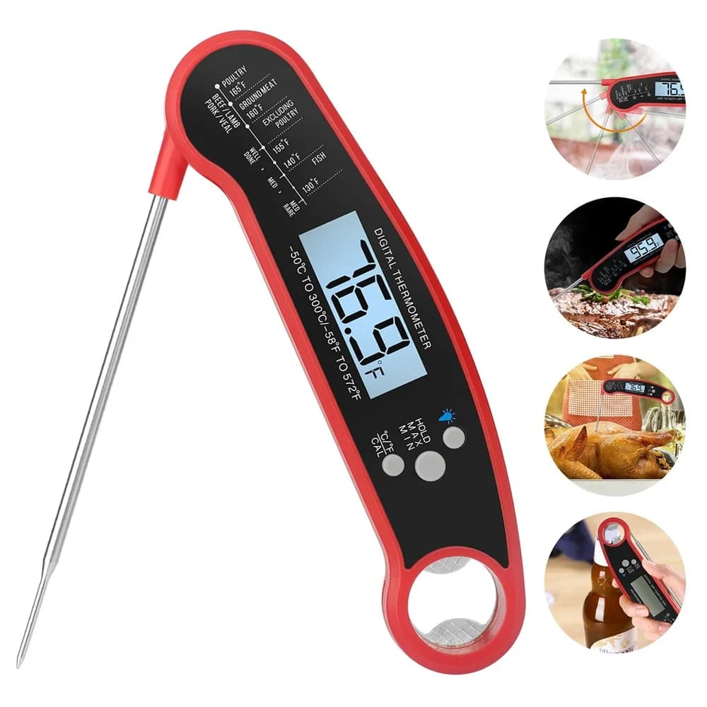 Grillers Meat Thermometer Digital Instant Read Food Thermometer for Cooking Grilling Air Fryer Griddle Probe Kitchen Gadgets