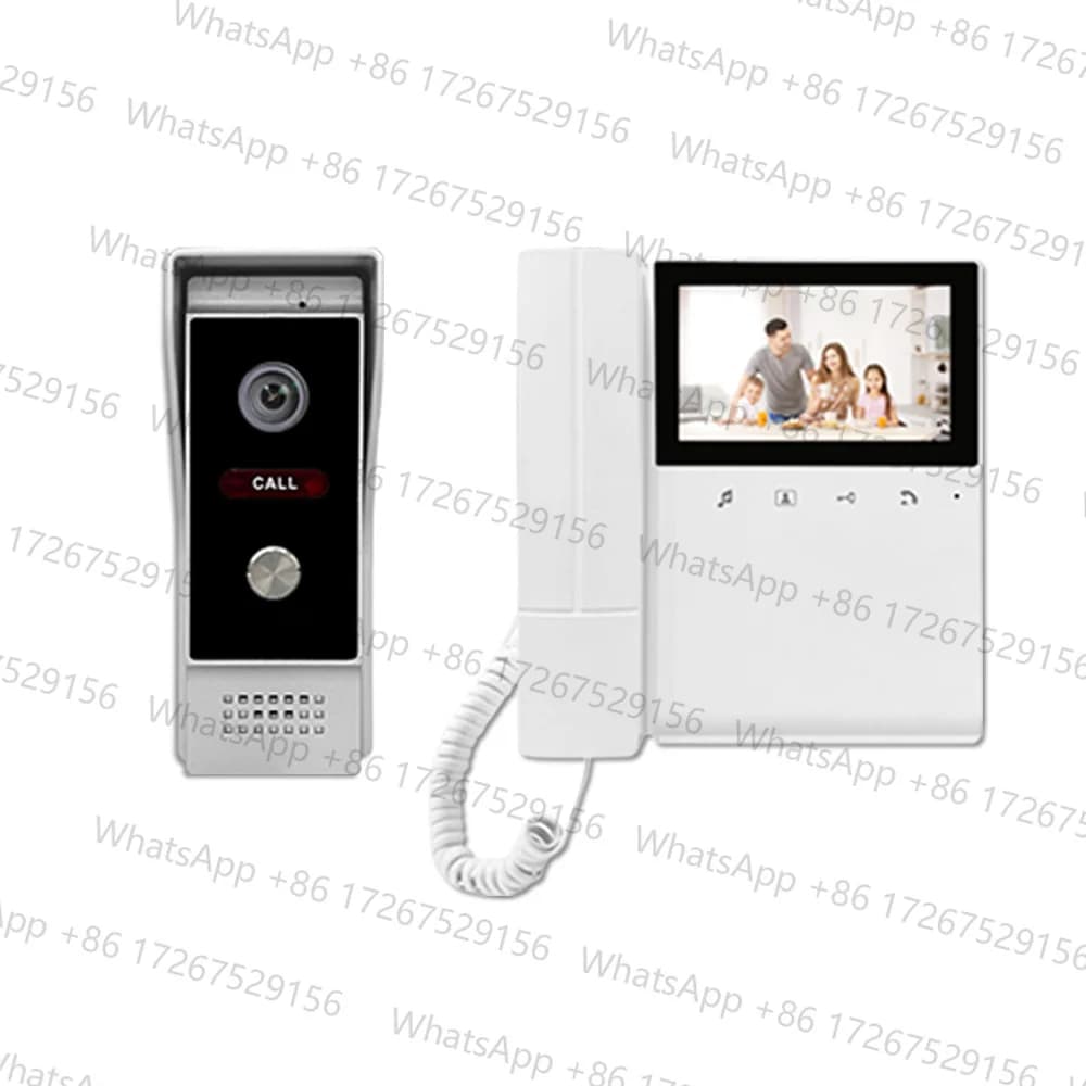 4.3Inch TFT Monitor 4 Wired Video Door Phone IR Night Vision Intercom Visual Doorbell Peephole Viewer Door Camera