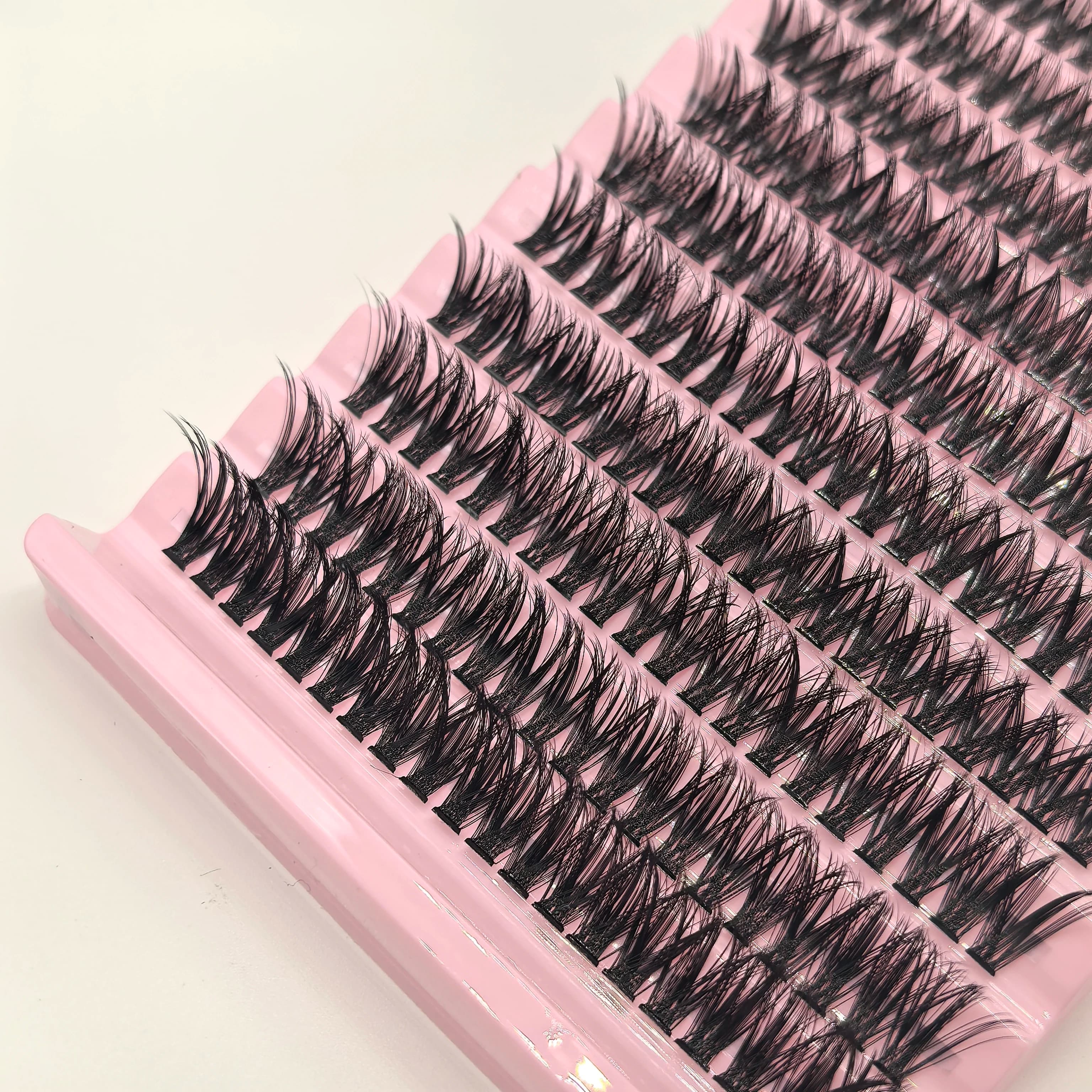 Tbestt Estensione ciglia volume individuale 40D50D60D Cluster ciglia Natural Wispy D Curl 10-16mm Ciglia individuali per il trucco
