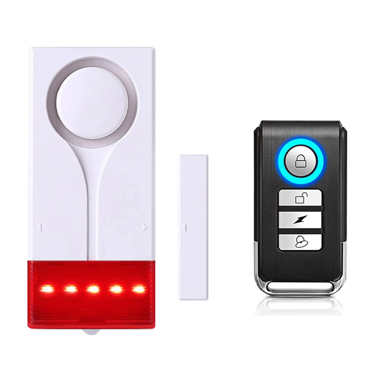 Allarme antifurto Allarme forte per porte e finestre da 110 dB Allarme a vibrazione wireless con telecomando Sensori di sicurezza per biciclette