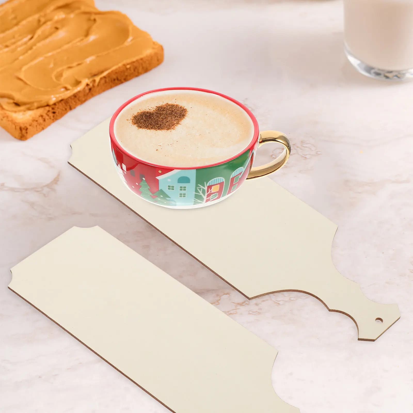 Set di 6 Mini Taglieri in Legno Grezzo per Fai-da-Te, Piccoli Vassoi per Pane, Piatto per Servire Salumi e Frutta, Mini Tagliere