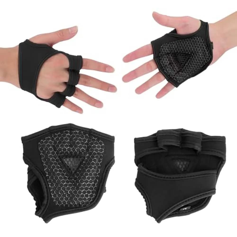 Non-Slip Gym Gloves Half Finger Weightlifting Wrist Support Palm Protector Heavy Fitness Training Accessories for Men Women