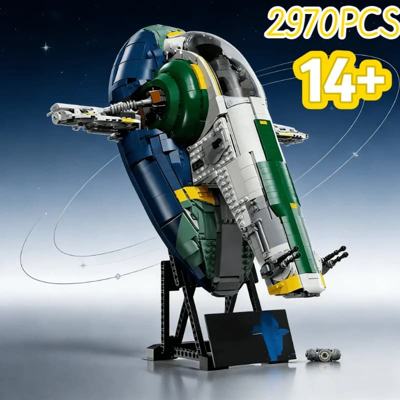 Nuovo Set di Blocchi da Costruzione Modello Astronave 2970 Pezzi - Kit Fai-da-Te Compatibile 75409 con Particelle Simili a Lego, Regalo Ideale di Compleanno per Bambini