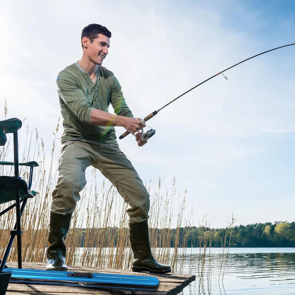 Borsa Rigida Portatile per Canne da Pesca, Custodia per Canne da Pesca per Amanti della Pesca