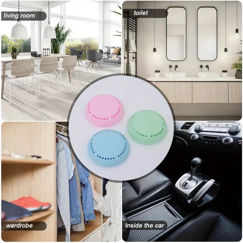 Adhesive Solid Air Freshener with Charcoal Gel for Bathroom Bedroom Car and Stick Odor Eliminator Long Lasting Toilet Deodorizer