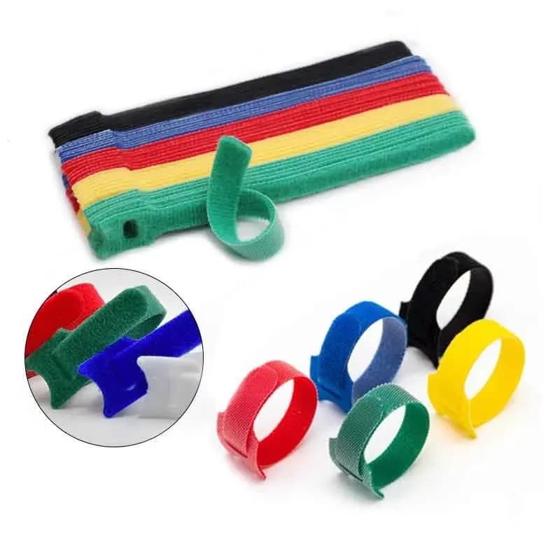 Fascette fermacavi staccabili da 10-100 pezzi, in plastica colorata, riutilizzabili, in nylon, con chiusura a zip, fascette per cavi, fascette per fili.