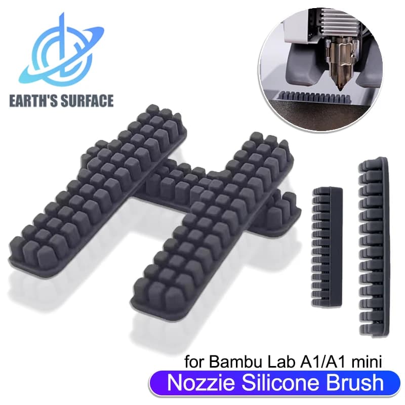 Ugello Spazzola In Silicone per Bambu Lab A1 A1 Mini Spazzola Per La Pulizia Tergicristallo Montaggio Focolino Scrubber Strumento di Pulizia per Creality K1C K1MAX