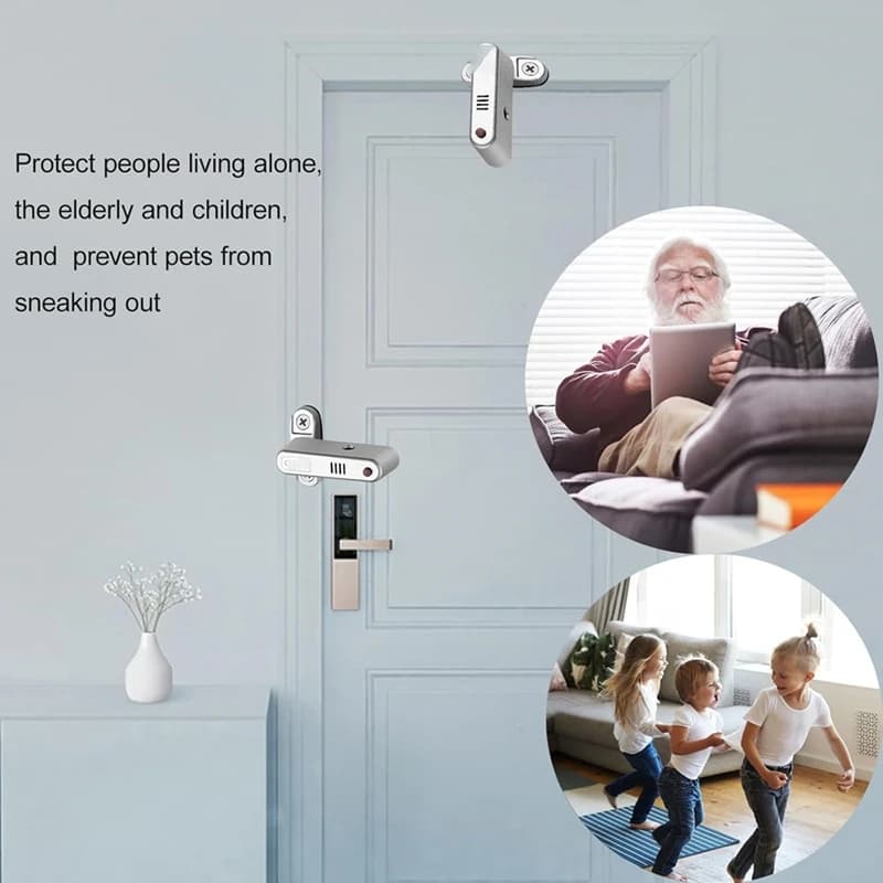 Serratura rinforzata per porta di sicurezza domestica con allarme - Protezione a 3 vie resistente a prova di bambino e antifurto-A27R