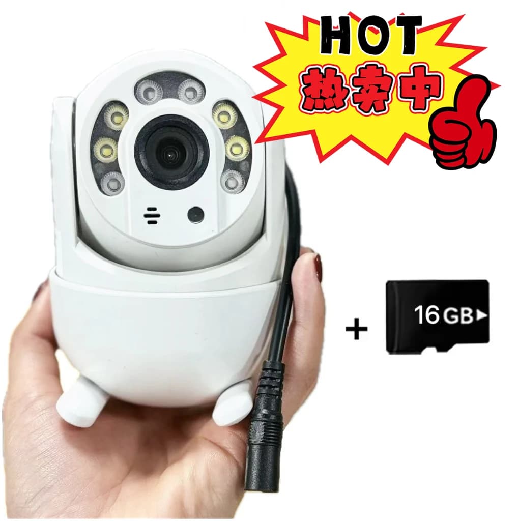 360 ° Webcam Panoramica PTZ, Controllo Remoto Mobile, Compatibile con Android iOS Windows Mobile, Visione Notturna HD, Telecamera di Sicurezza WiFi per Casa