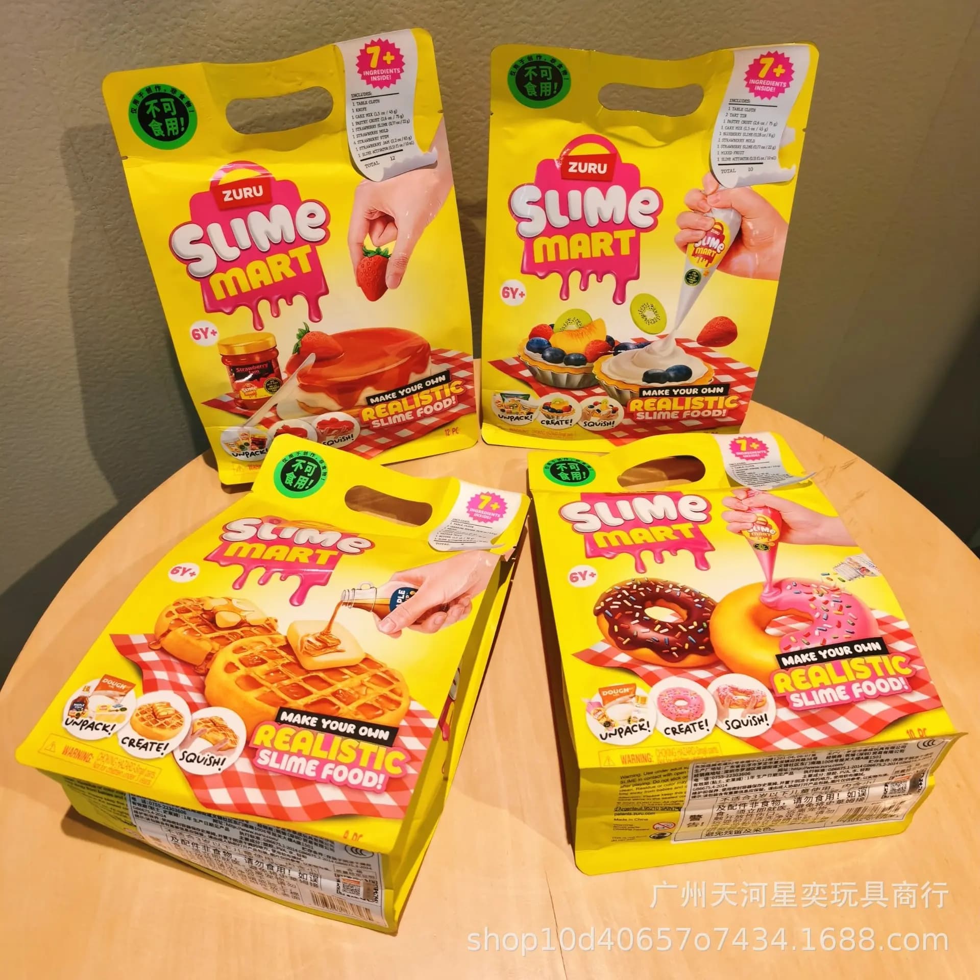Zuru Slime Mart Diy Slime Kit Make Your Own Realistic Slime Food Handmade Craft Toy Set With Strawberry Donut Waffle Toys Gift