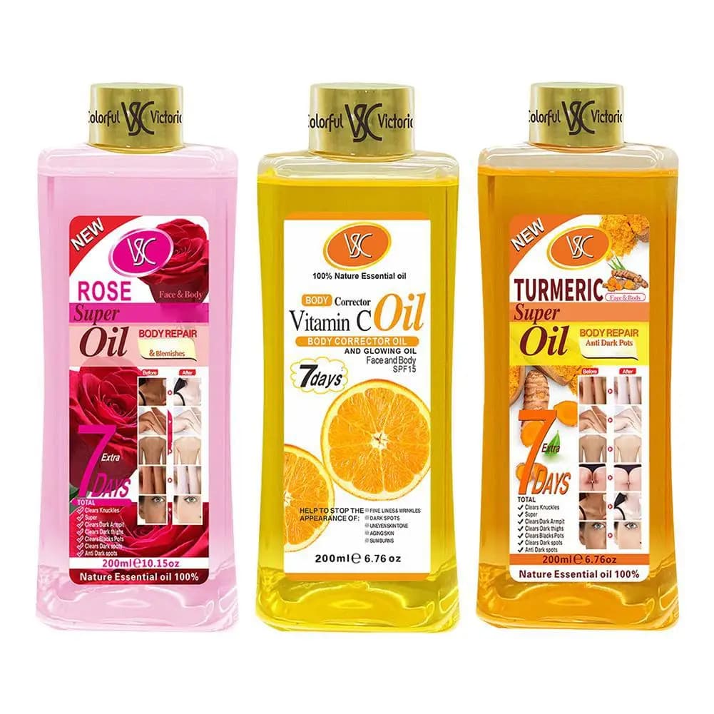 Body massage oil Essential Curcuma/Rosa/Vitamin C Deep nourishment Scratching Aromatherapy for body skin