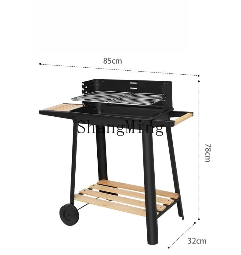 CL cortile barbecue fornello barbecue grill casa campeggio esterno base portatile carbone carbone kebab cremagliera nuovo