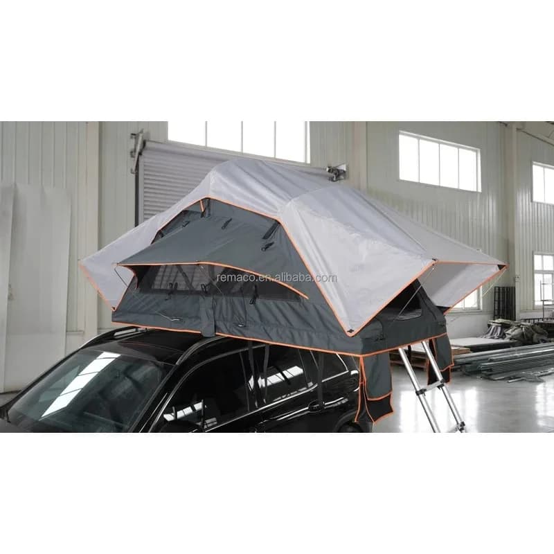 Tenda da campeggio esterna di vendita calda in fabbrica, automatica rapida, piccola, da 1 a 2 persone, con rinforzo diagonale, con guscio morbido, per tetto dell'auto