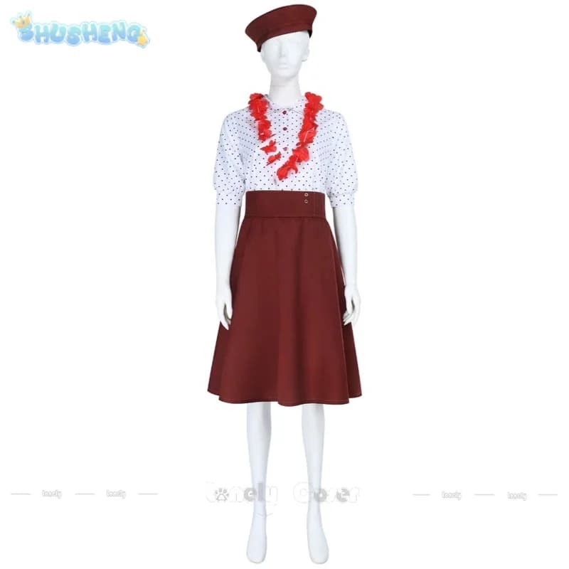 Gioco Clair Obscur: Spedizione 33 Sophie Costume Cosplay Camicia Cappello Collana Prop Donne Ragazze Halloween Natale Donna Abito