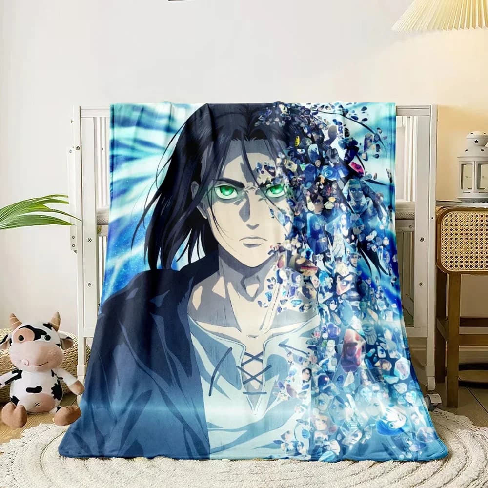 Attack on Titan HD Print Blanket.Exquisite,Comfortable,soft,Nap,travel,work,living Room,bedroom,Chair,sofa,Picnics,Blankets,Gift