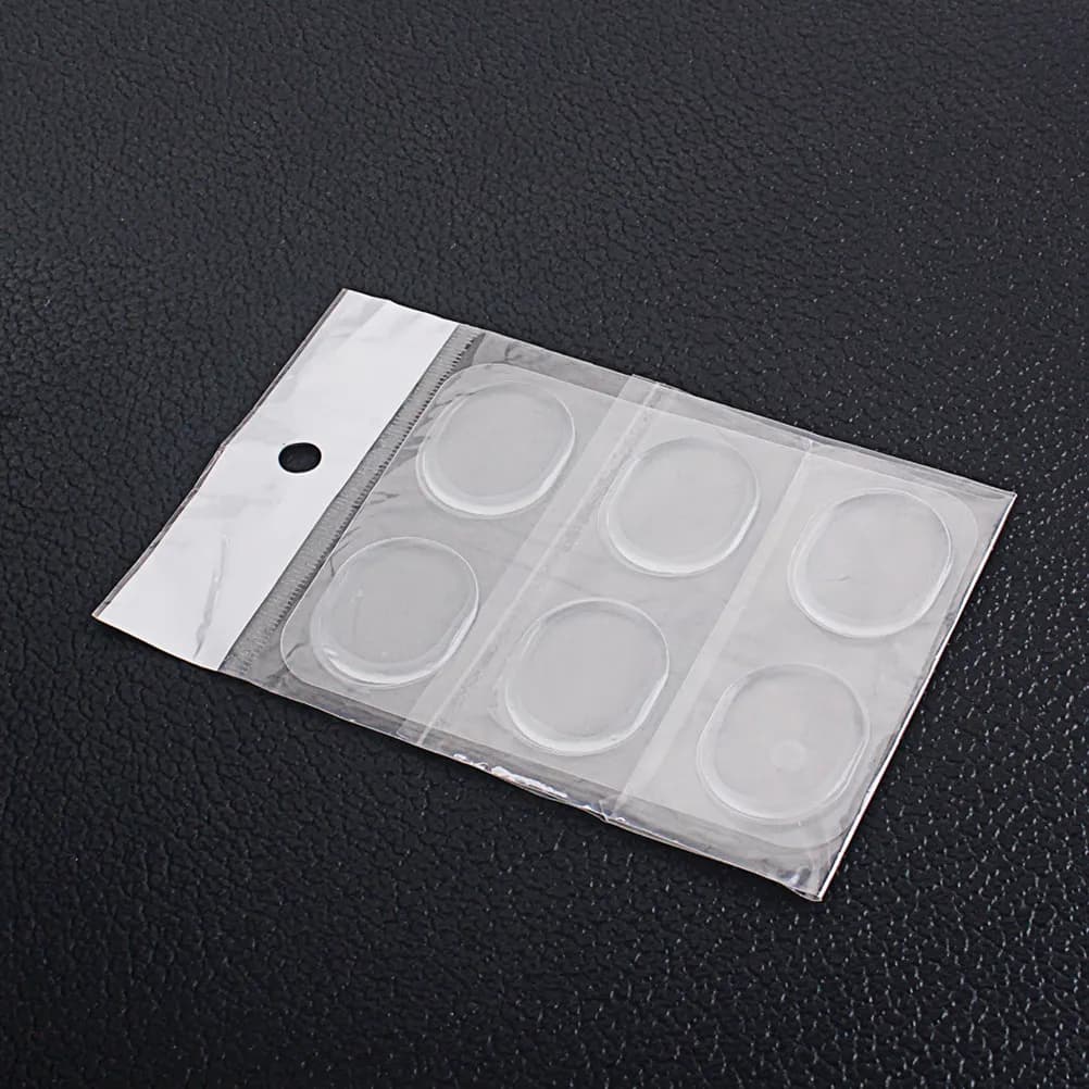6Pcs Sticky Reusable Snare Drum Mute Pad Silicone Drum Damper for Clean Sound Overtone Suppression Quiet Drumming Practice Tool
