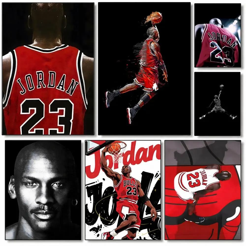 Michael Jordan Basketball Player Poster High Quality Wall Art for Home Bedroom Living Hallway Perfect Gift