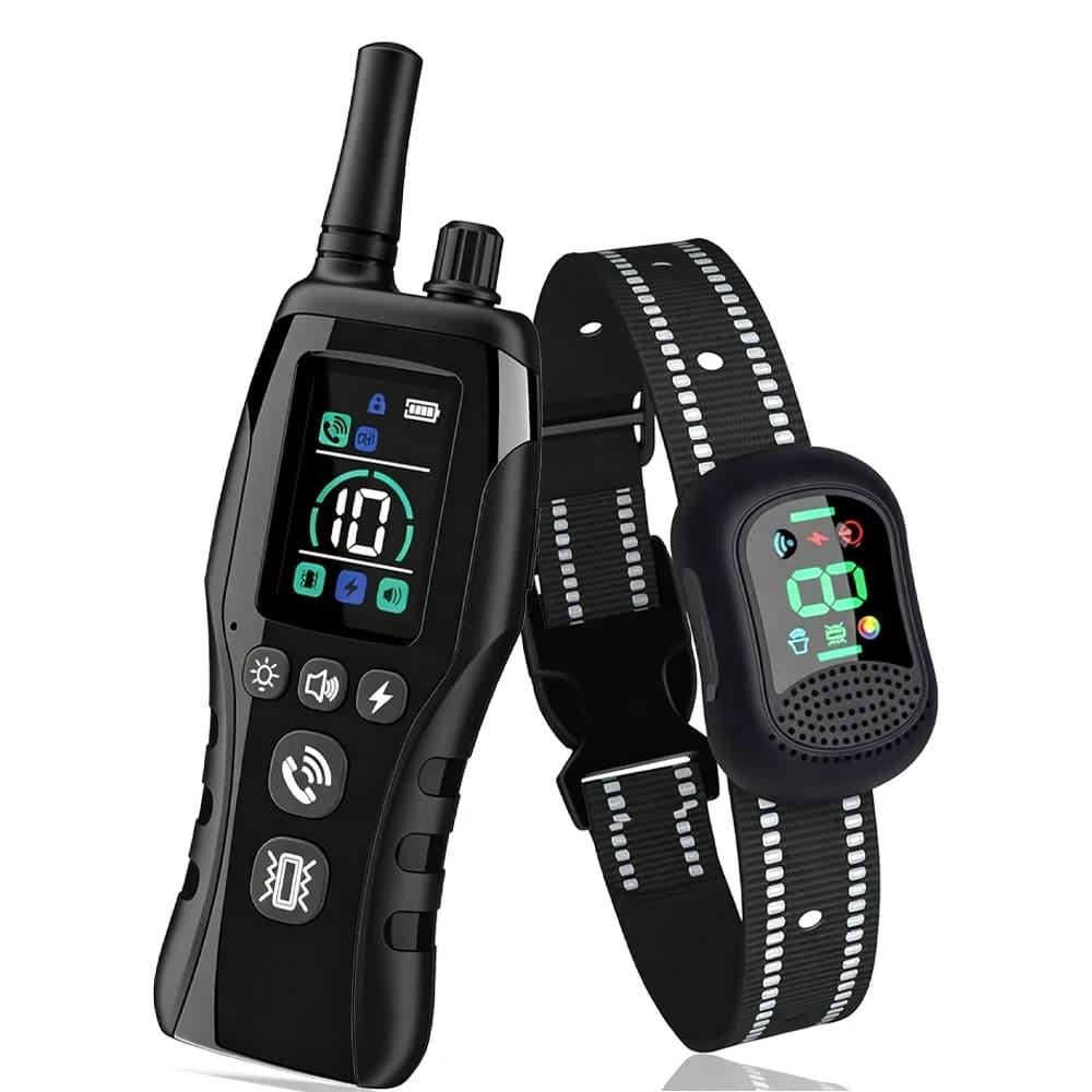 Collare Elettronico per Addestramento Cani 4900FT, con Chiamata Vocale e 5 Modalità (Bip, Vibrazione, Scossa Statica Sicura, Torcia), Impermeabile IP67, Ricaricabile