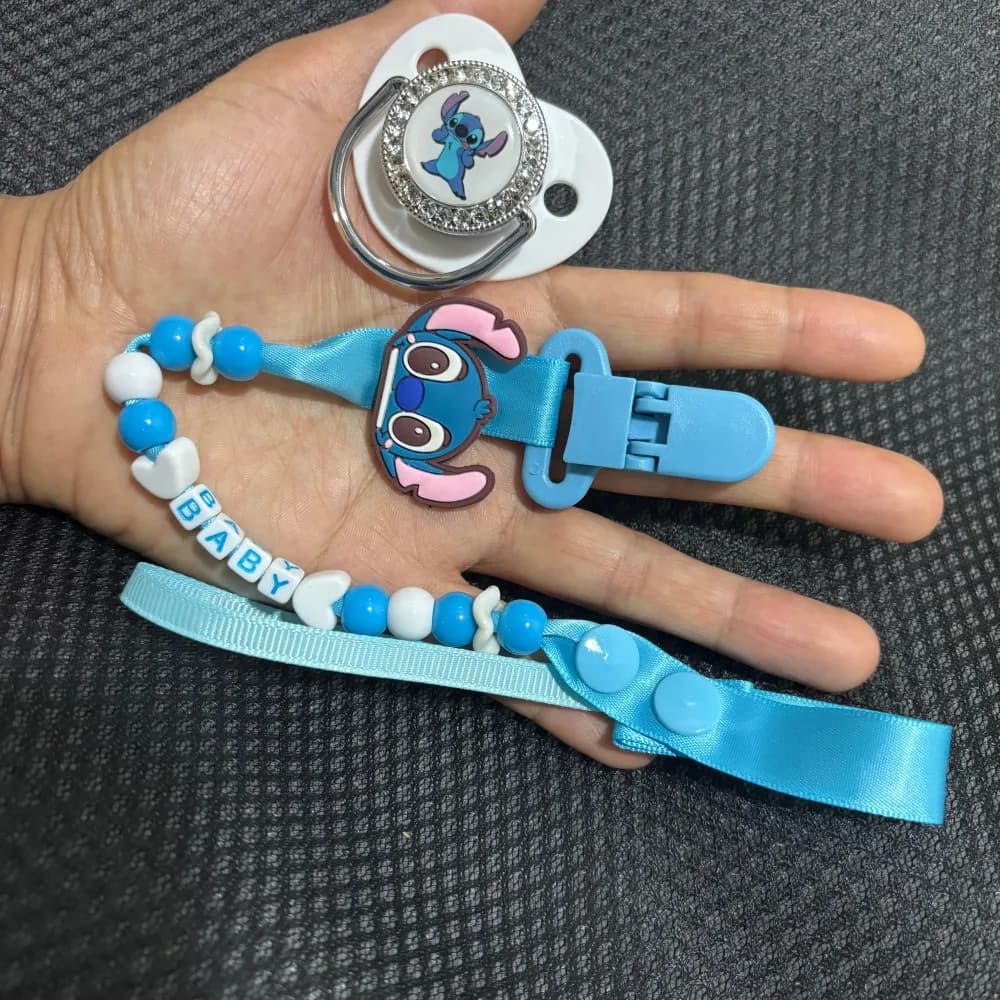 Catenella Portaciuccio Kawaii per Neonato con Clip, Set Ciuccio Neonato, Regalo per Feste di Nascita, Regalo per il Bagnetto, Clip per Seggiolino Auto Neonato