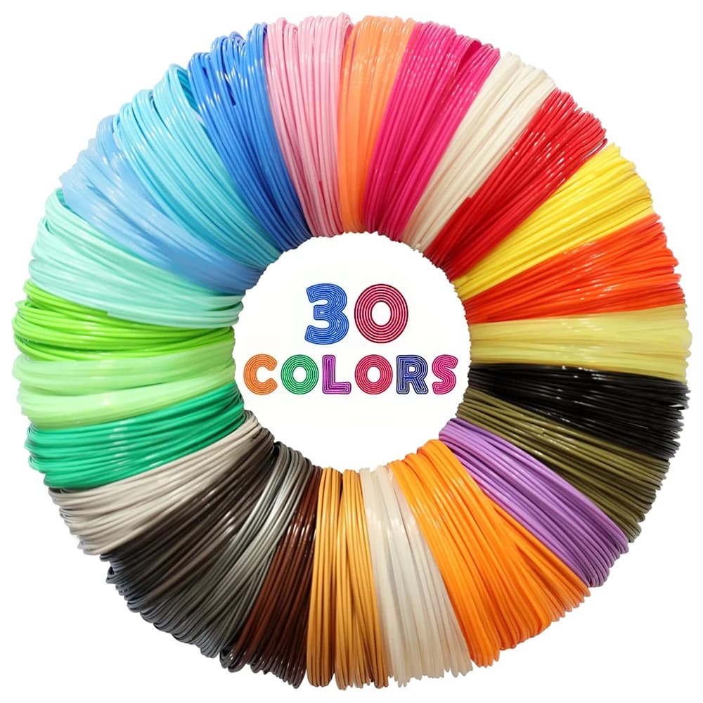 Filament for 3D pen 10/20/30 PLA colors from 1,75 mm, each color 16,4 feet (5 m), total 492 feet (150 m) refills for 3D pen filament, random color