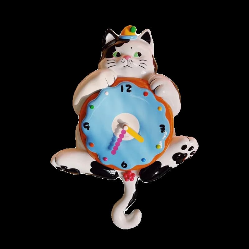 Orologio da parete a forma di gatto, carino e creativo, con un senso artistico, orologio da parete in stile giapponese per soggiorno, regalo di inaugurazione casa